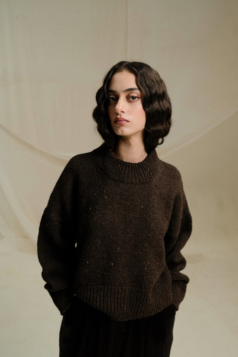 Hand-Knit Desi Wool Sweater
