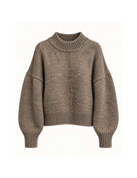 Hand-Knit Desi Wool Sweater