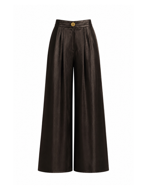 Pleated Mashru Silk Trousers