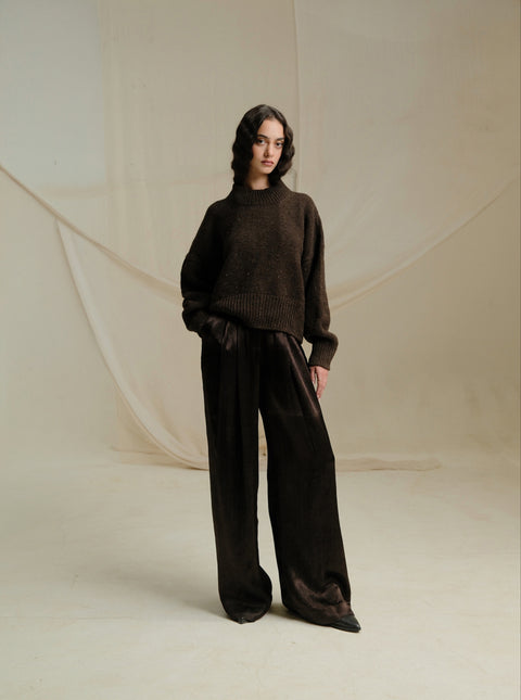 Hand-Knit Desi Wool Sweater