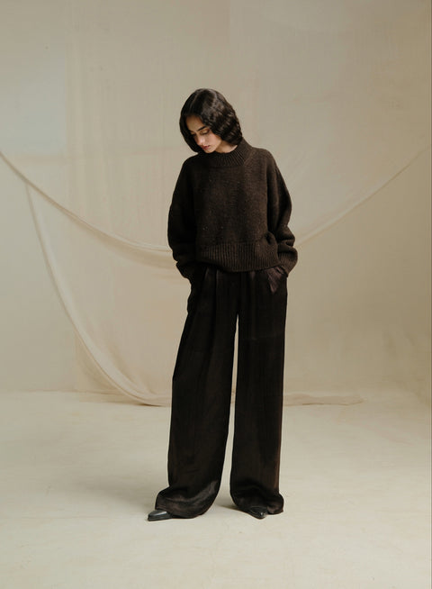 Hand-Knit Desi Wool Sweater