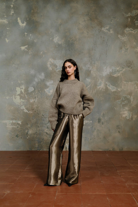 Hand-Knit Desi Wool Sweater