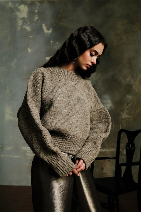 Hand-Knit Desi Wool Sweater