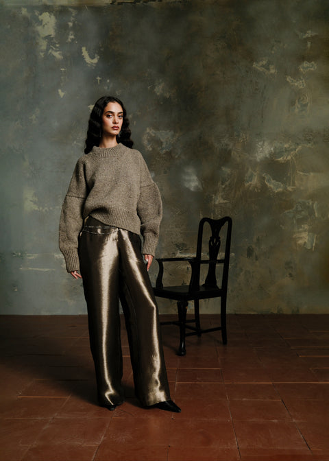 Hand-Knit Desi Wool Sweater